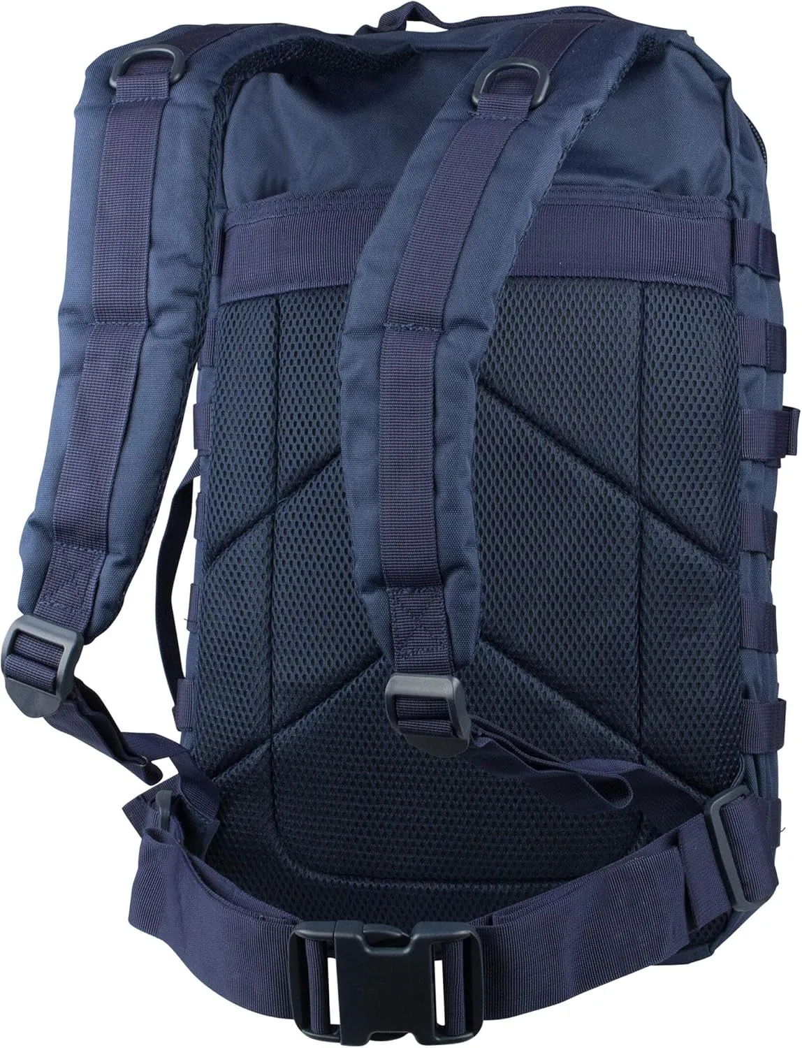 Mil-Tec Unisex Assault Pack - Rugged Durable Lightweight Ergonomic Versatile Tactical Outdoor Camping Hiking Backpack with Adjustable Padded Shoulder Straps & MOLLE Loops, Dark Blue, 36L