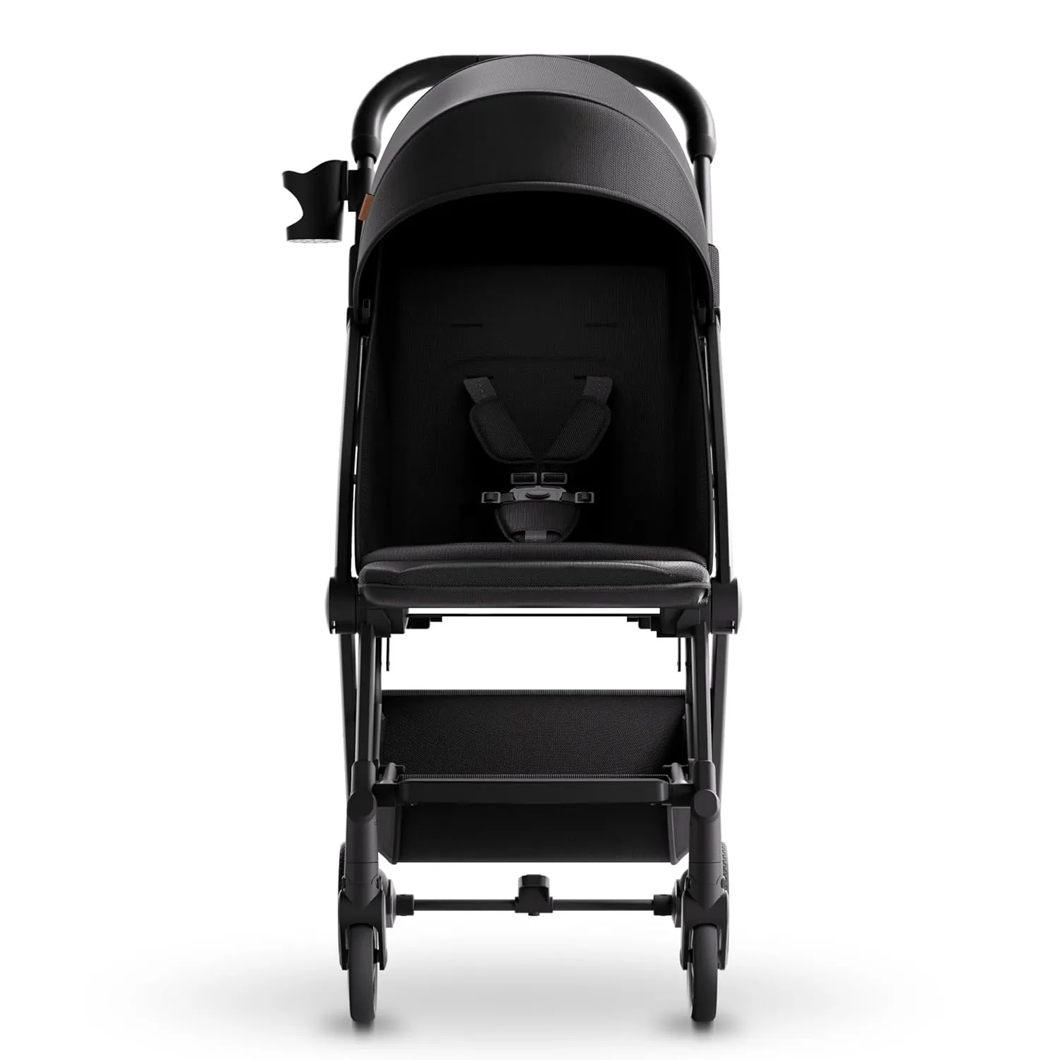 Mompush Lithe V2 Lightweight Stroller with Snack Tray, Ultra-Compact Fold & Airplane Ready Travel Stroller, Near Flat Recline Seat, Cup Holder, Raincover & Travelbag Included