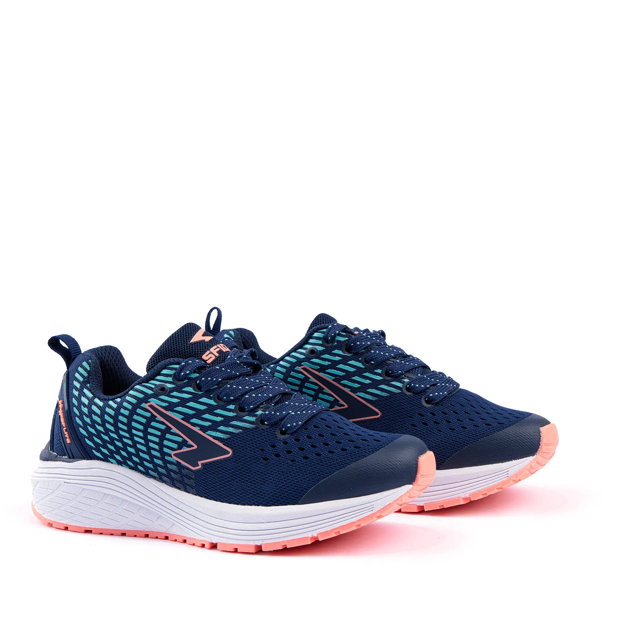 Monsoon Girls Lace Up Runner Navy/Mint