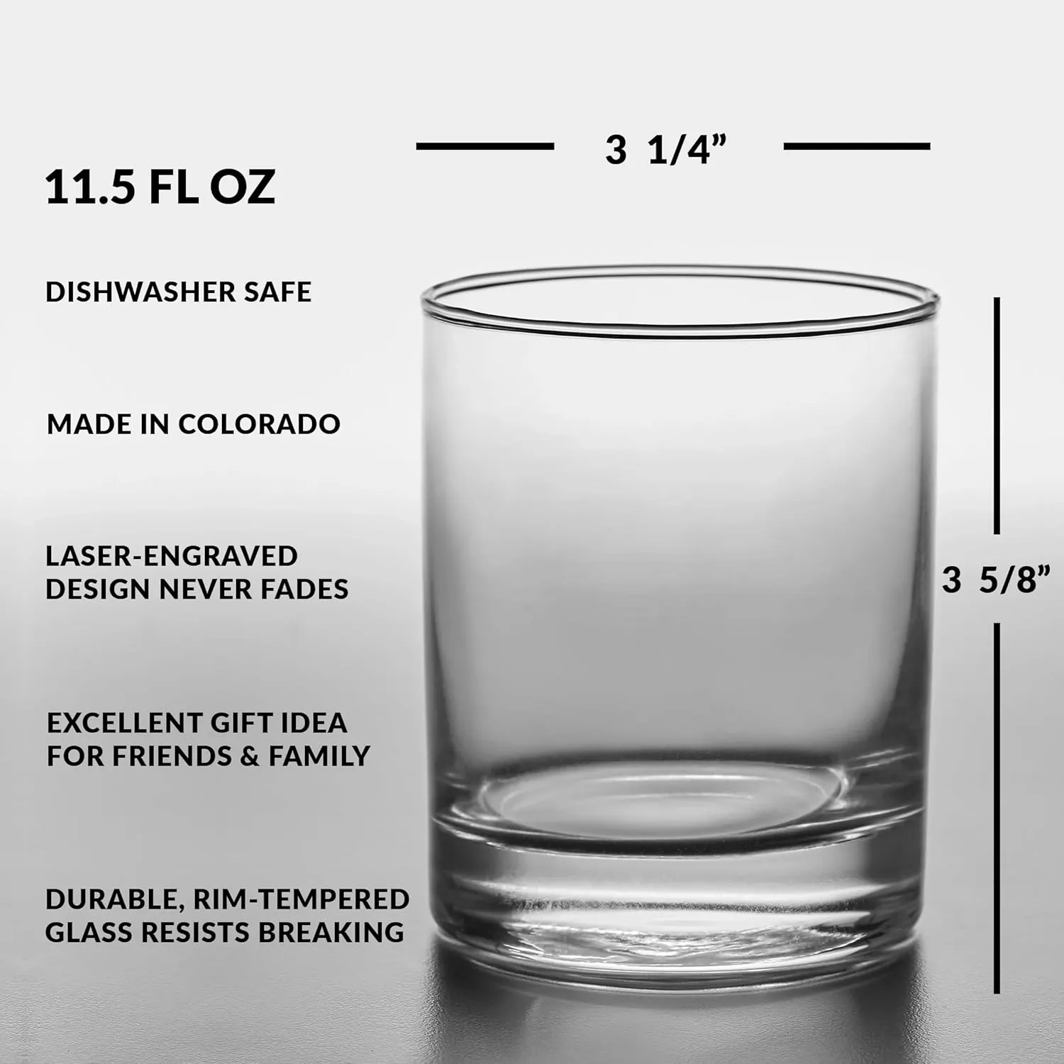 MOUNTAIN SUNRISE 11oz Rocks Glass | Outdoor Adventure Whiskey Tumbler | Great Gift Idea!