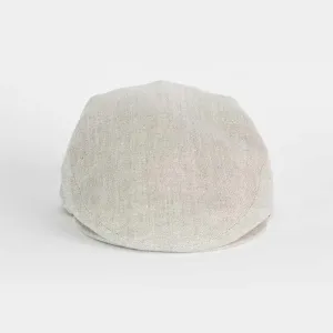 Natural Linen Flat Cap