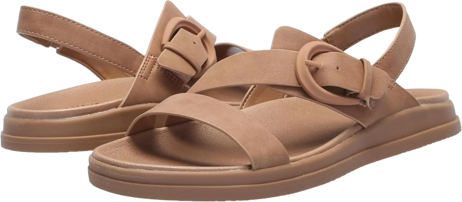 Naturalizer Womens Hope Strappy Slingback Flat Sandal
