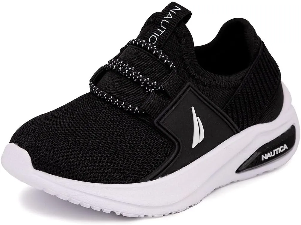Nautica Kids Athletic Slip-On Sneakers - Comfortable Bungee Running Shoes for Boys and Girls - Stylish and Supportive Footwear for Active Kids (Big Kid/Little Kid/Toddler)