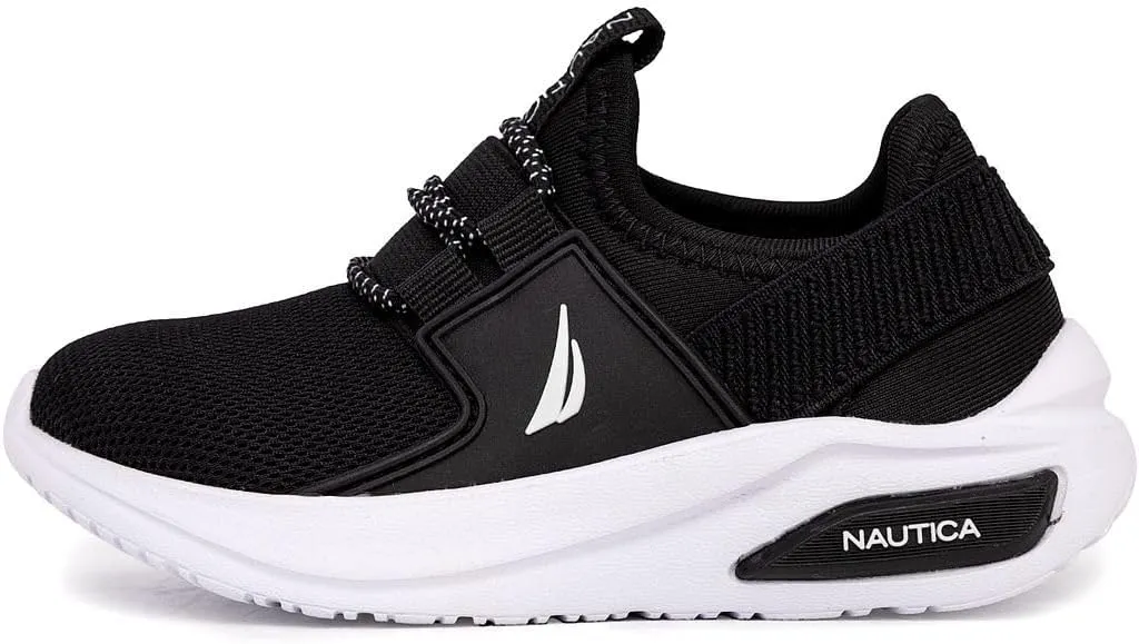 Nautica Kids Athletic Slip-On Sneakers - Comfortable Bungee Running Shoes for Boys and Girls - Stylish and Supportive Footwear for Active Kids (Big Kid/Little Kid/Toddler)