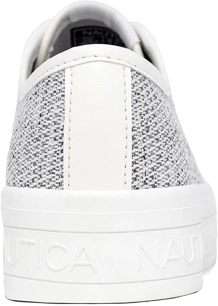 Nautica Women’s Lace-Up Fashion Sneakers – Low-Top Casual Walking & Tennis Shoes with Platform or Regular Heel