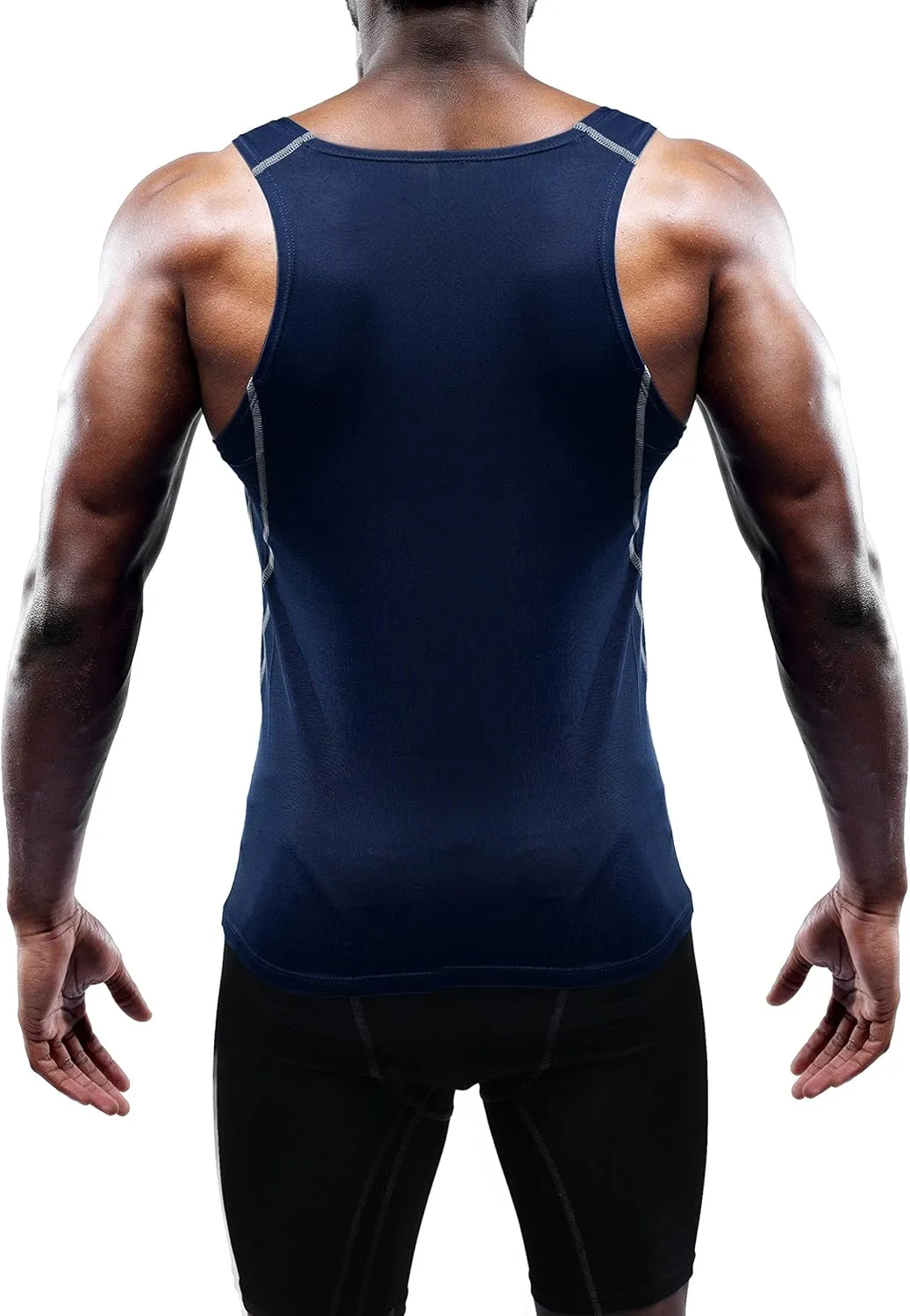 NELEUS Men's 3 Pack Athletic Compression Under Base Layer Sport Tank Top