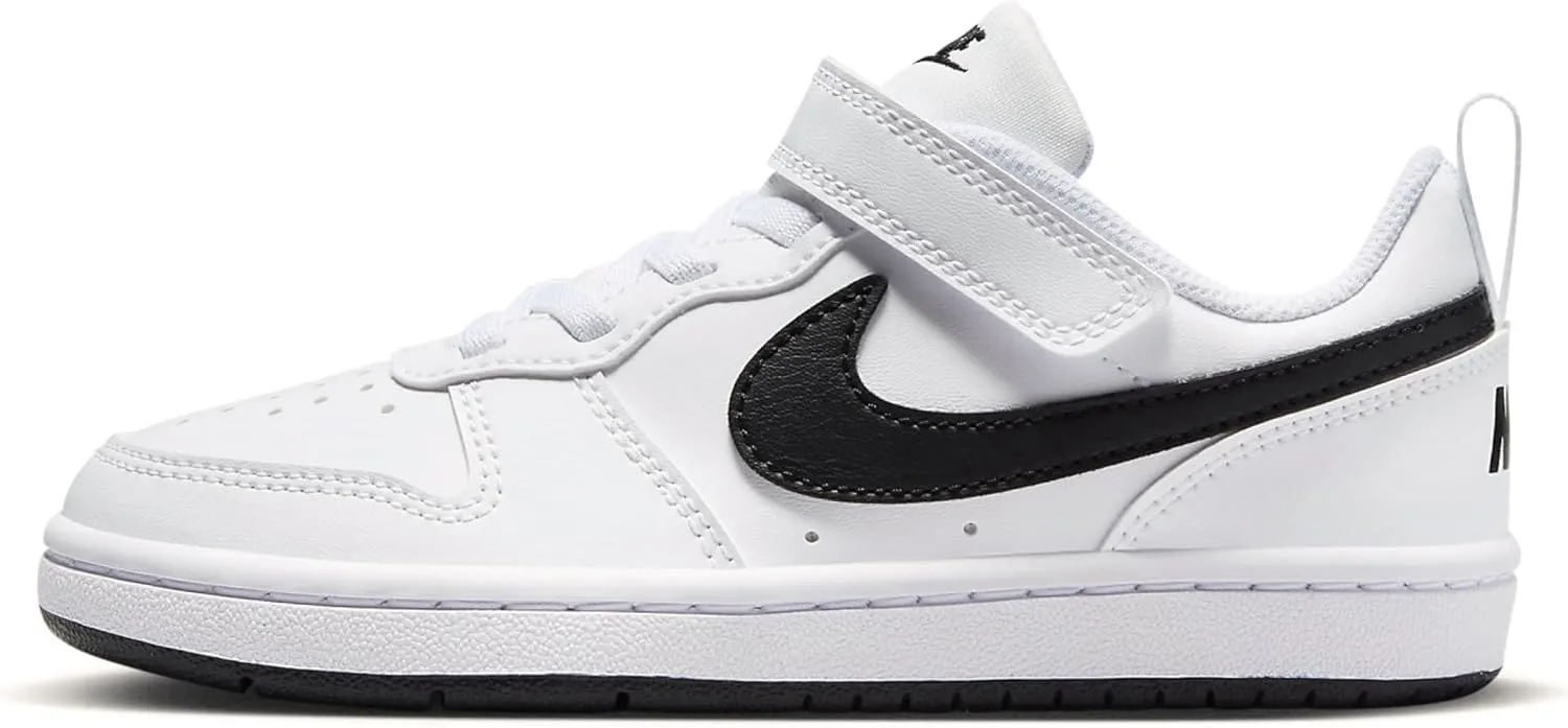 Nike Court Borough Low Recraft Shoes Sneaker, White/Black, 2 US Unisex Little Kid