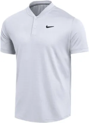 Nike Mens DRI-FIT Blade Polo (Small, White)