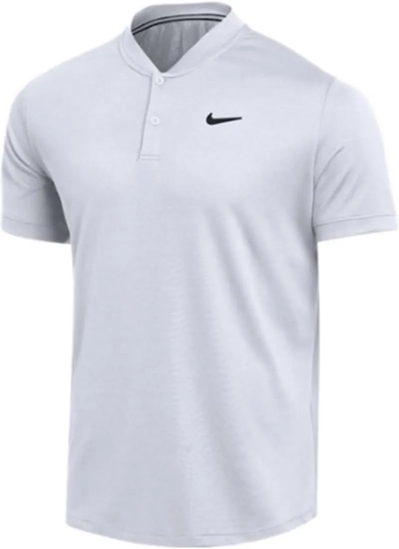 Nike Mens DRI-FIT Blade Polo (Small, White)