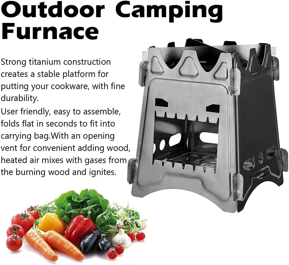 Outdoor Stove Folding Pot for Cooking Foldable Camping Hiking Rack Accessorie/a
