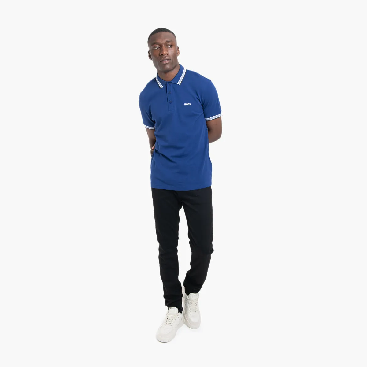 Paddy Polo Shirt In Cotton Pique With Logo Undercollar