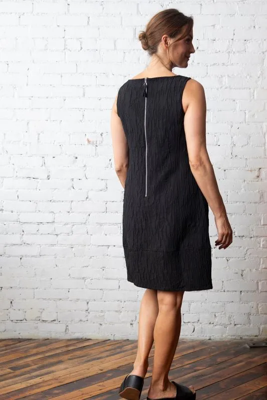 Perfect Plisse Derby Dress in Black
