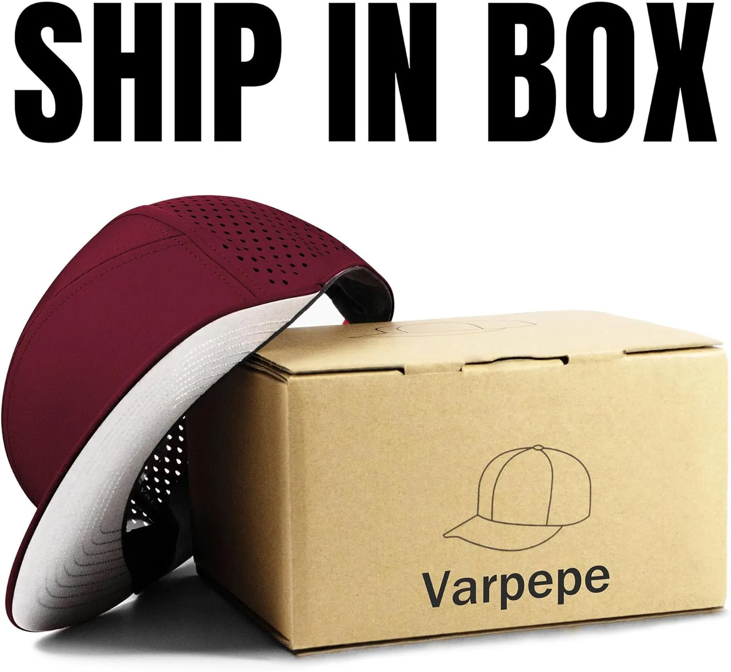 Performance Snapback Hats for Men Women,Flat Bill Cap,Golf,Running,Workout