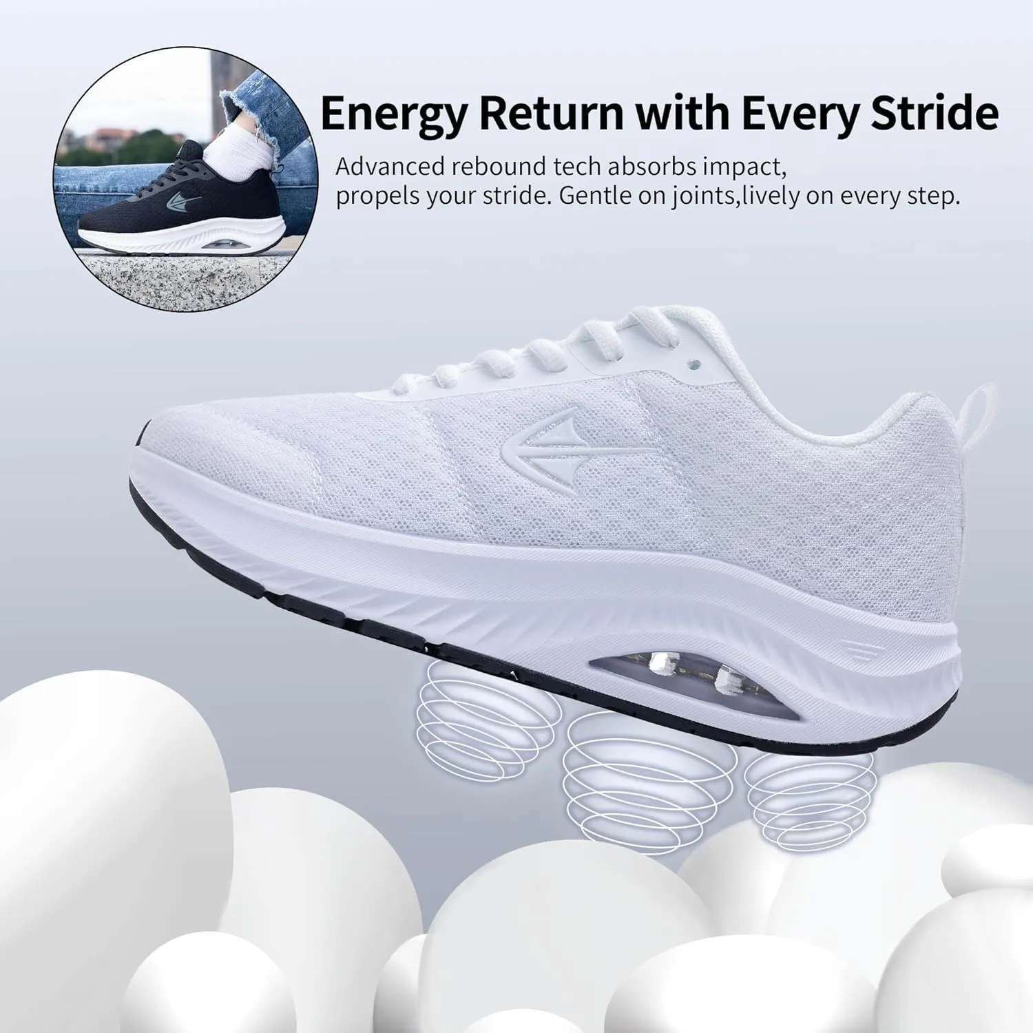 PERSOUL Women's Wide Toe Box Walking Shoes with Arch Support for Plantar Fasciitis Comfort Tennis Wide Width Athletic Footwear US 6-11