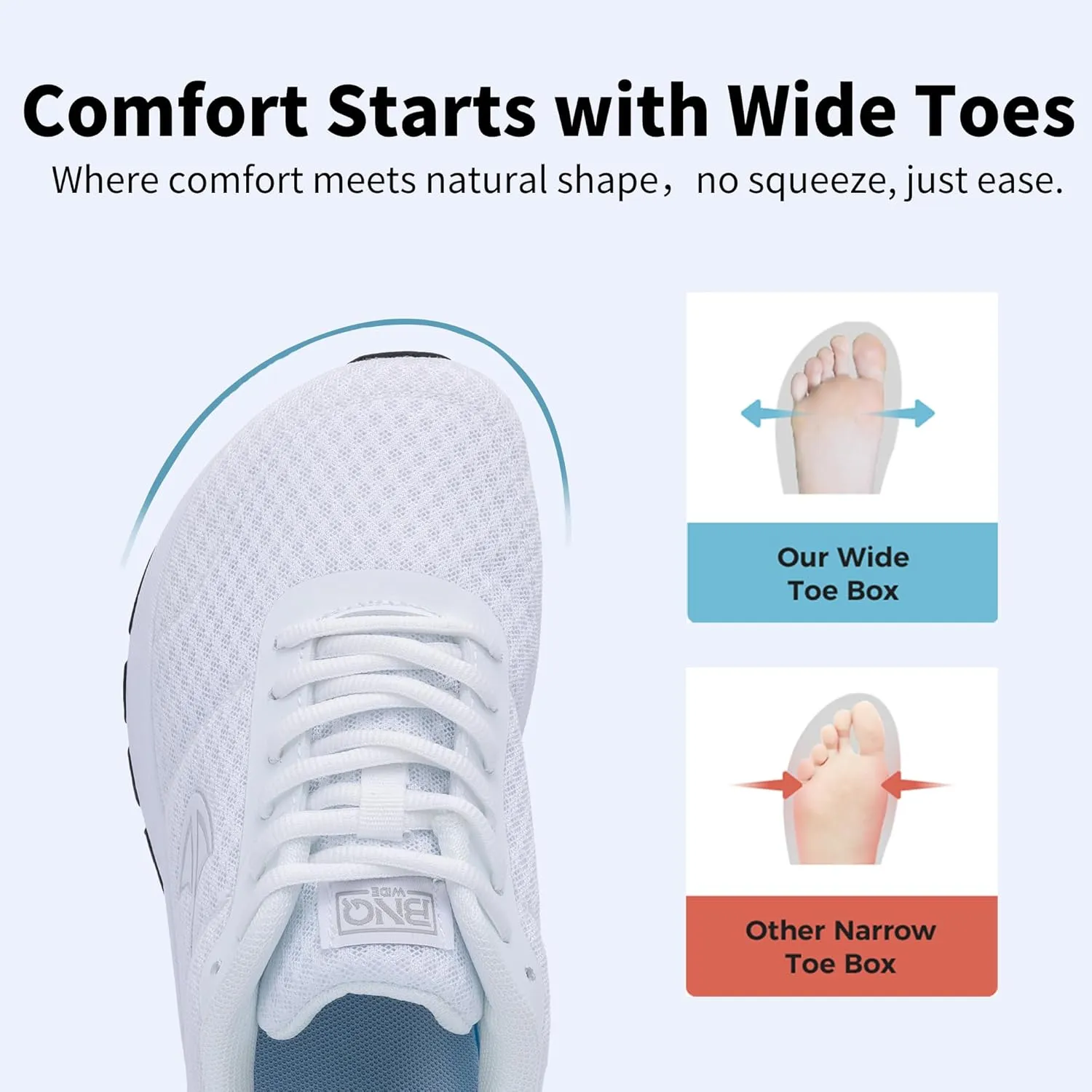 PERSOUL Women's Wide Toe Box Walking Shoes with Arch Support for Plantar Fasciitis Comfort Tennis Wide Width Athletic Footwear US 6-11