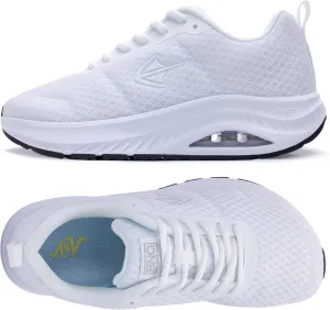 PERSOUL Women's Wide Toe Box Walking Shoes with Arch Support for Plantar Fasciitis Comfort Tennis Wide Width Athletic Footwear US 6-11