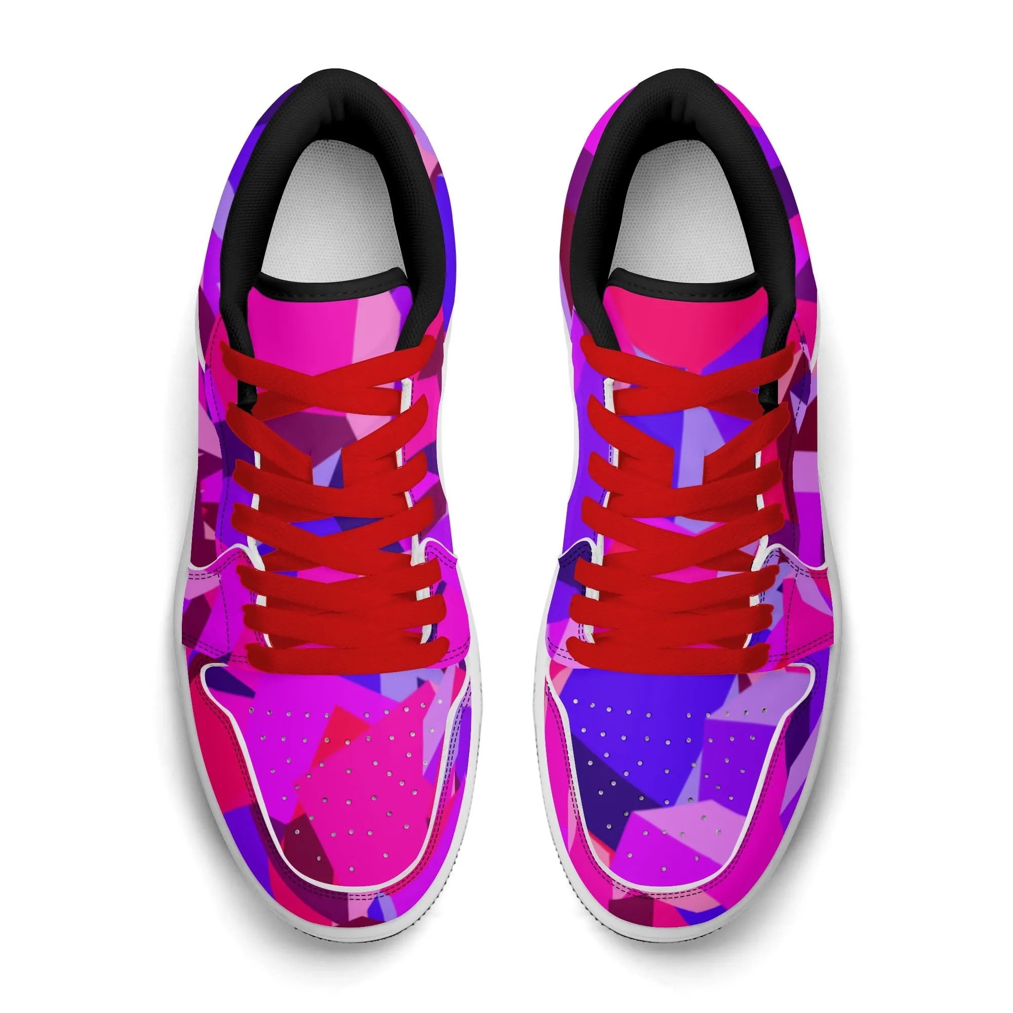 Pink Cube Low Top Leder Sneaker für Damen