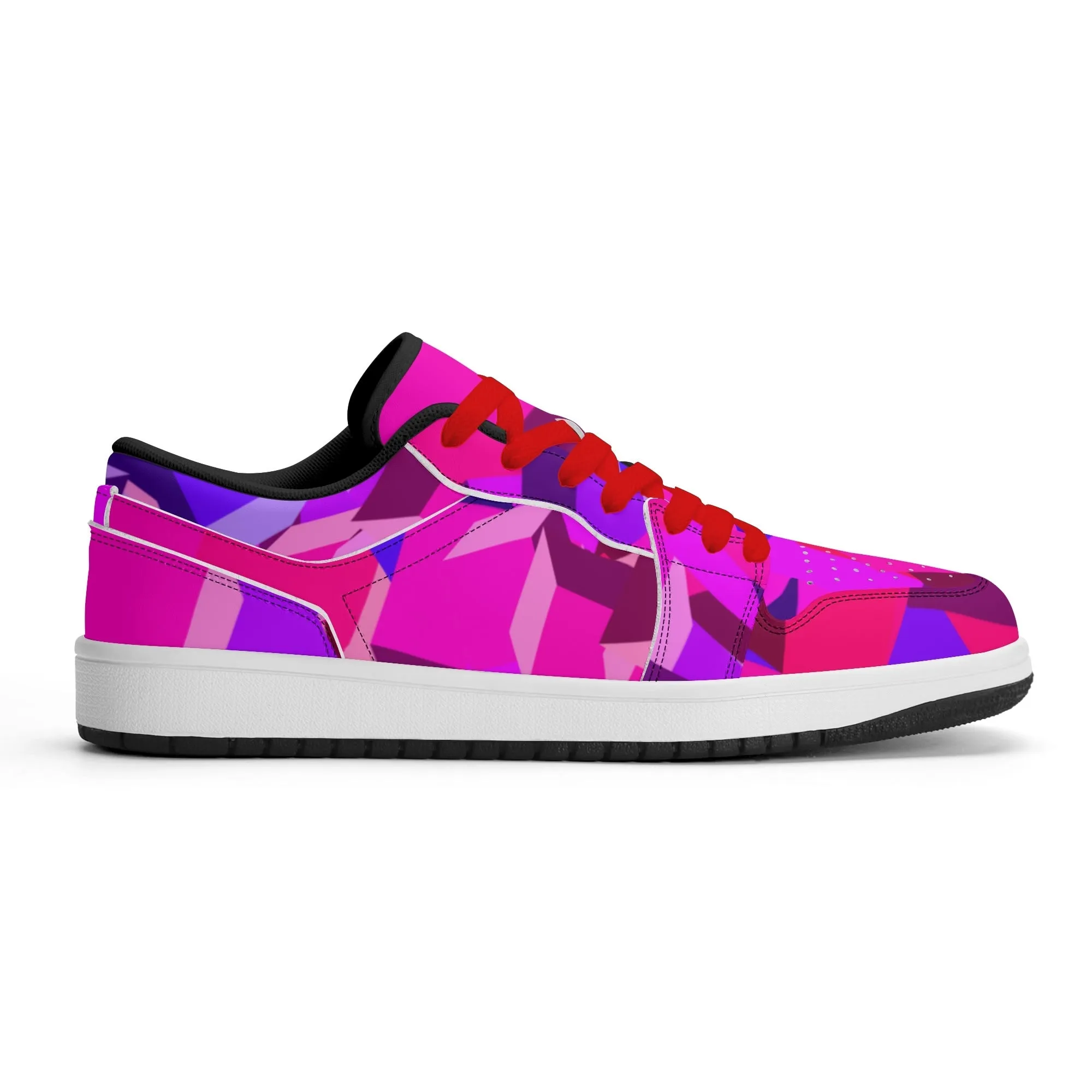 Pink Cube Low Top Leder Sneaker für Damen