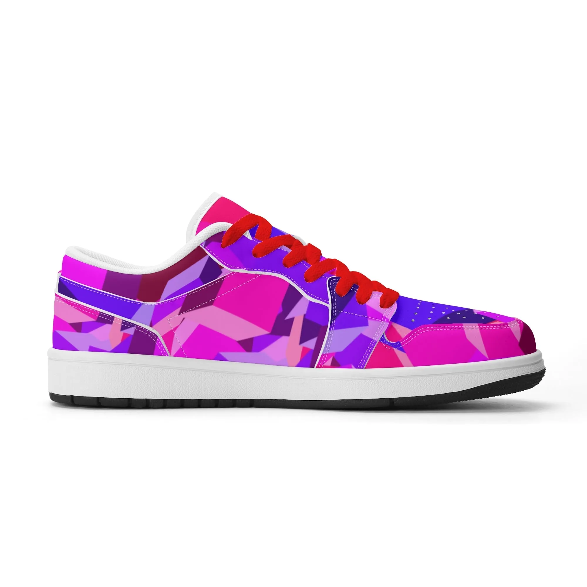Pink Cube Low Top Leder Sneaker für Damen