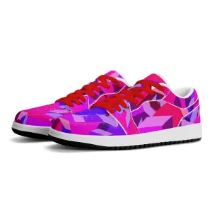 Pink Cube Low Top Leder Sneaker für Damen