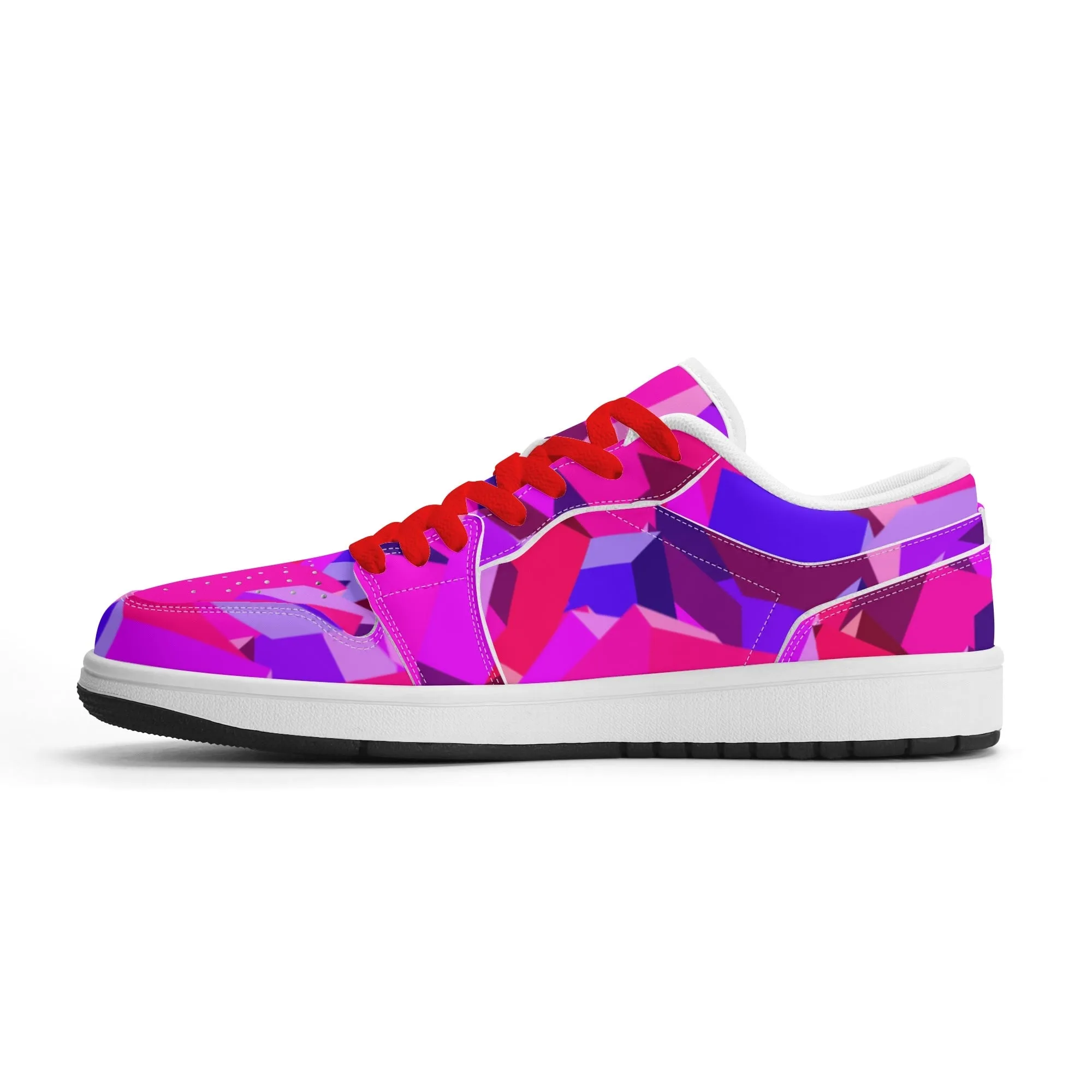 Pink Cube Low Top Leder Sneaker für Damen