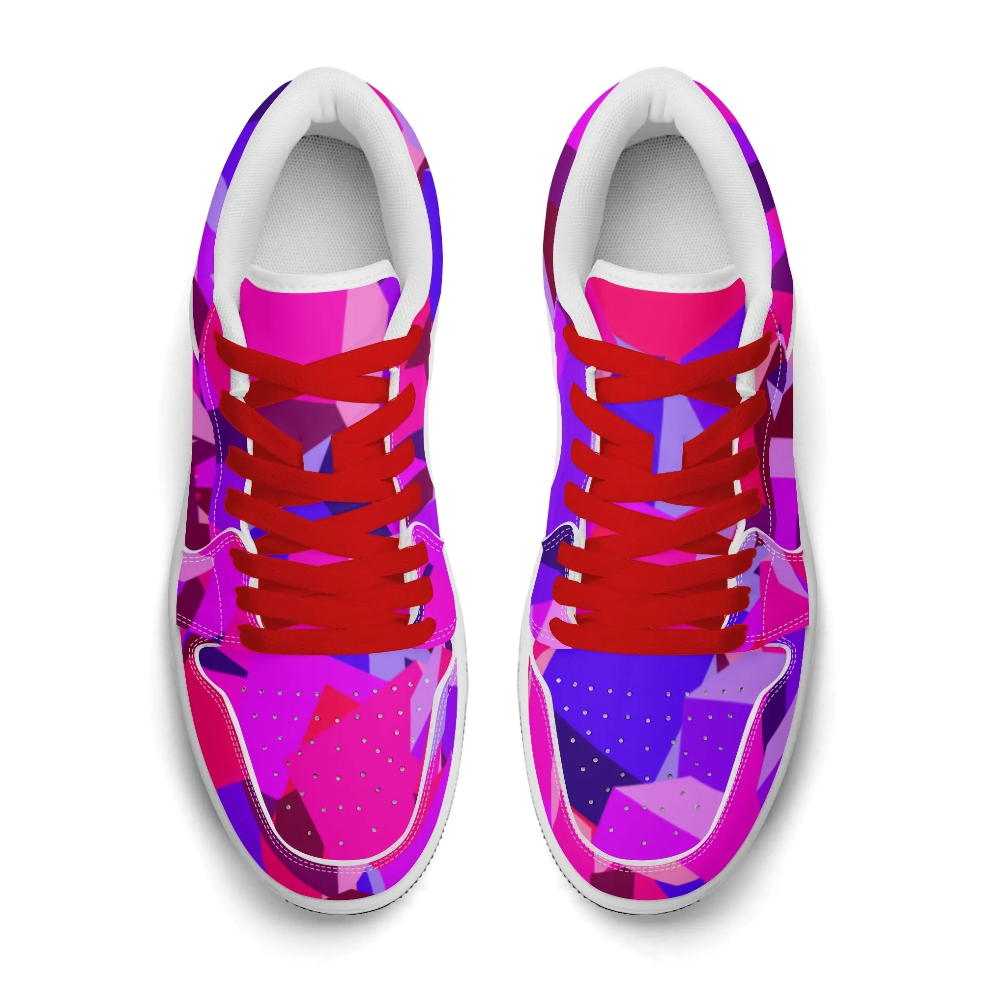 Pink Cube Low Top Leder Sneaker für Damen