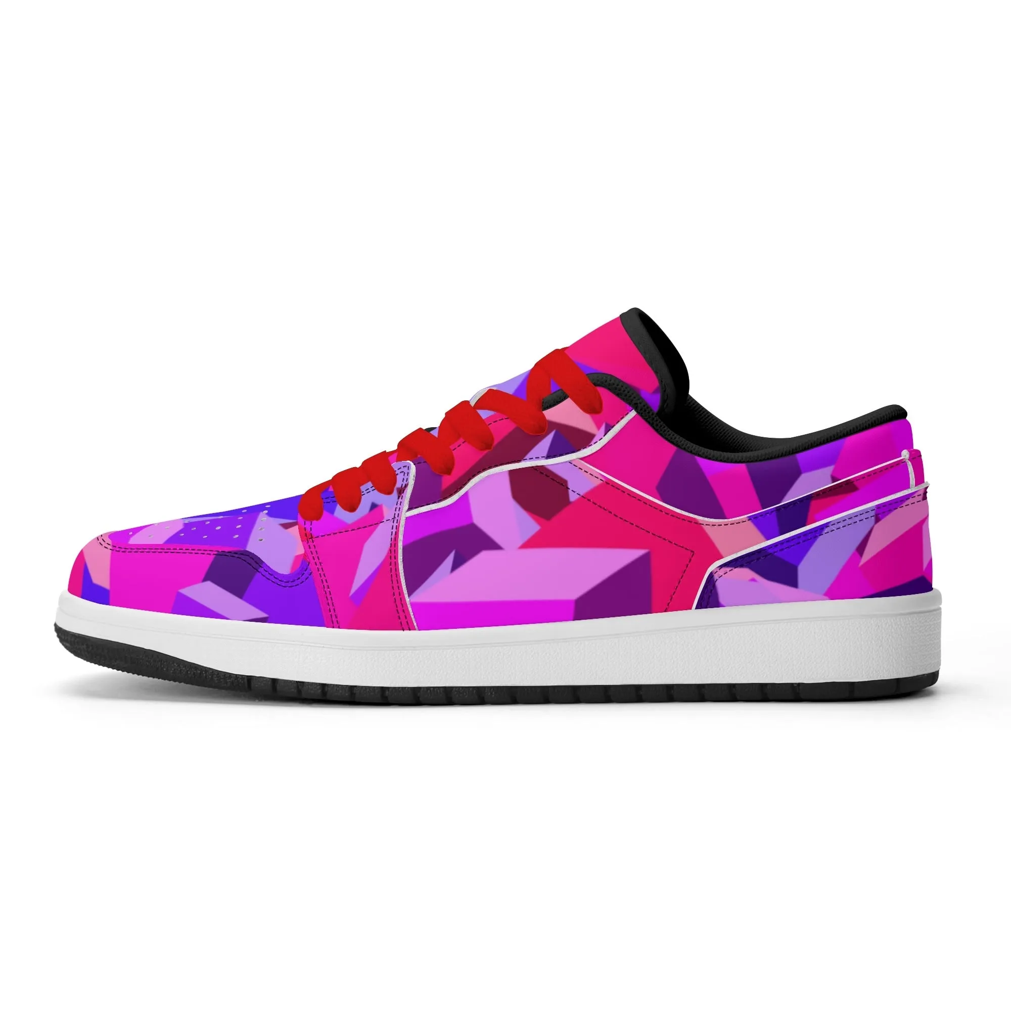 Pink Cube Low Top Leder Sneaker für Damen