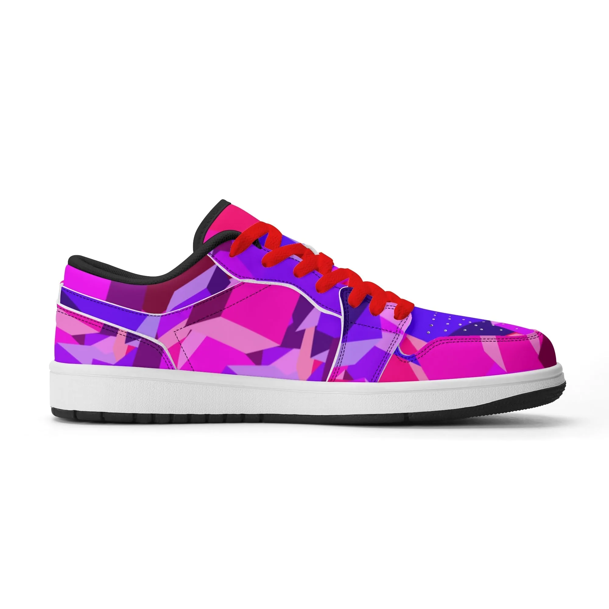 Pink Cube Low Top Leder Sneaker für Damen