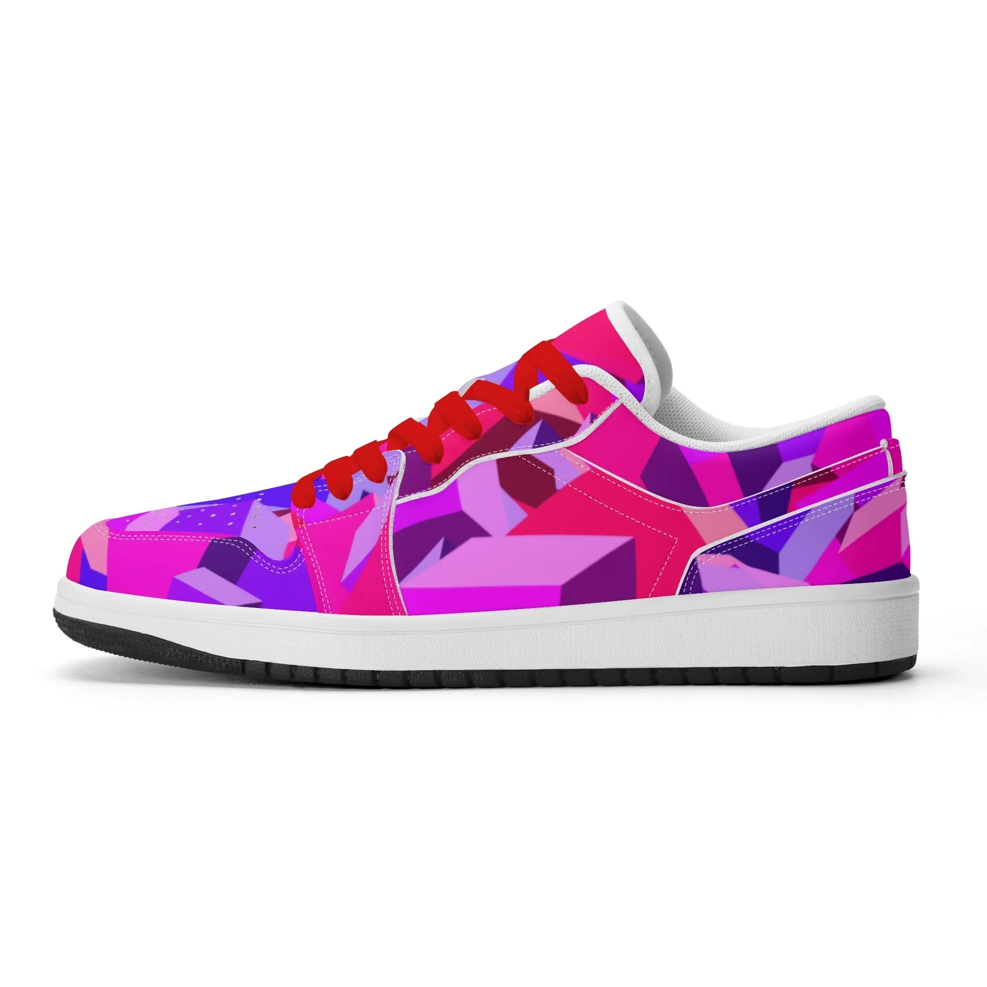 Pink Cube Low Top Leder Sneaker für Damen