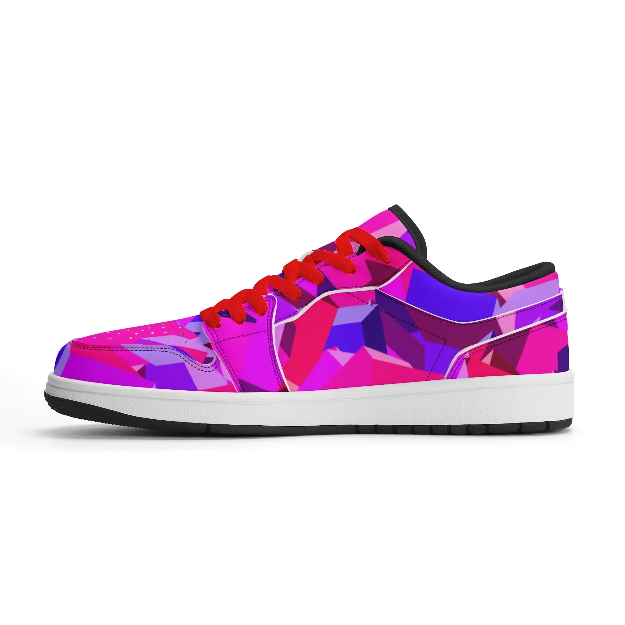 Pink Cube Low Top Leder Sneaker für Damen