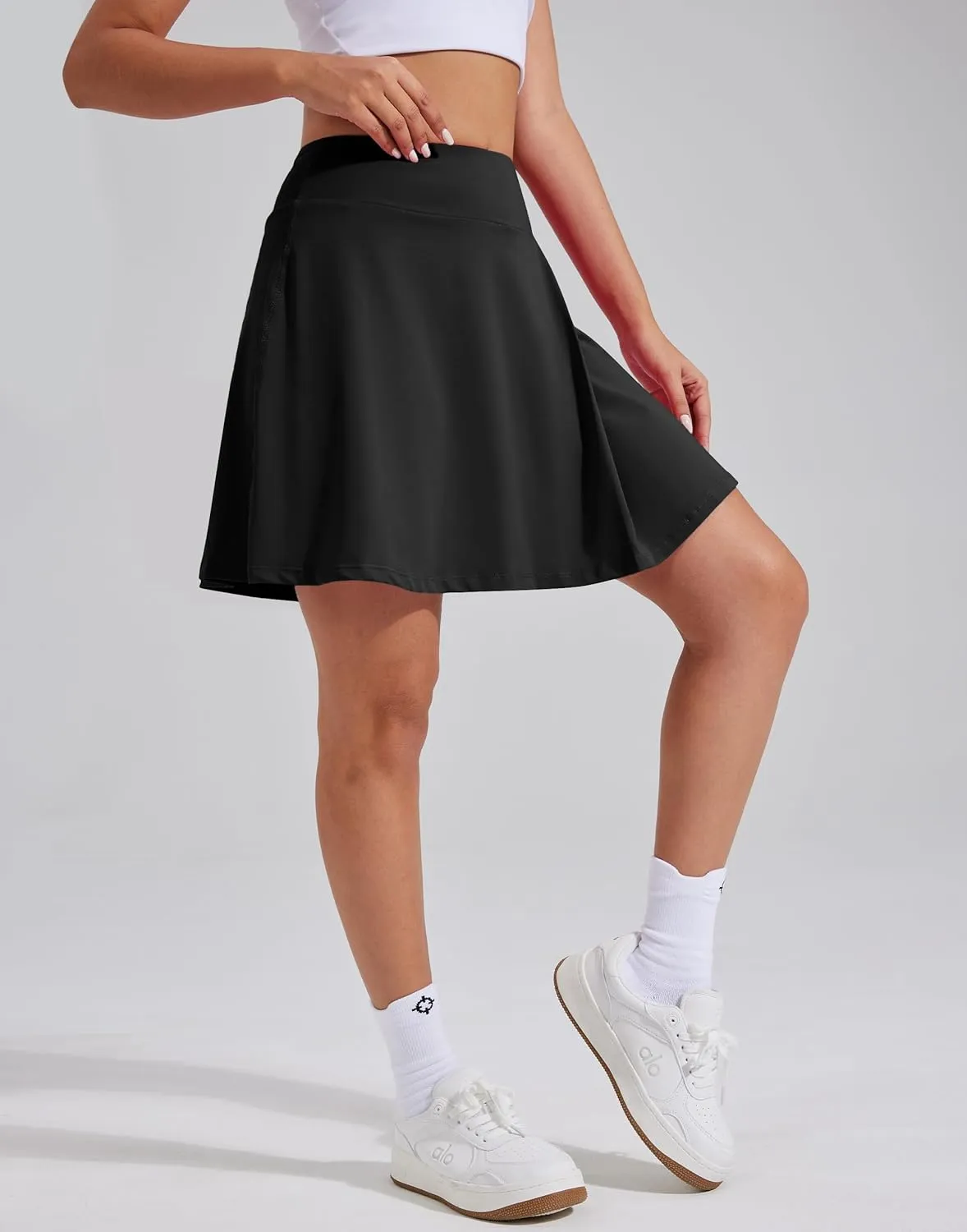 Pioneer Camp Women 18'' Tennis Skirts High Waisted Golf Skort with Shorts Pockets Athletic Long Skirts Workout Running