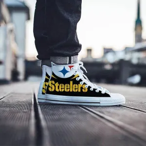 pittsburg steelers mens high top sneakers high top