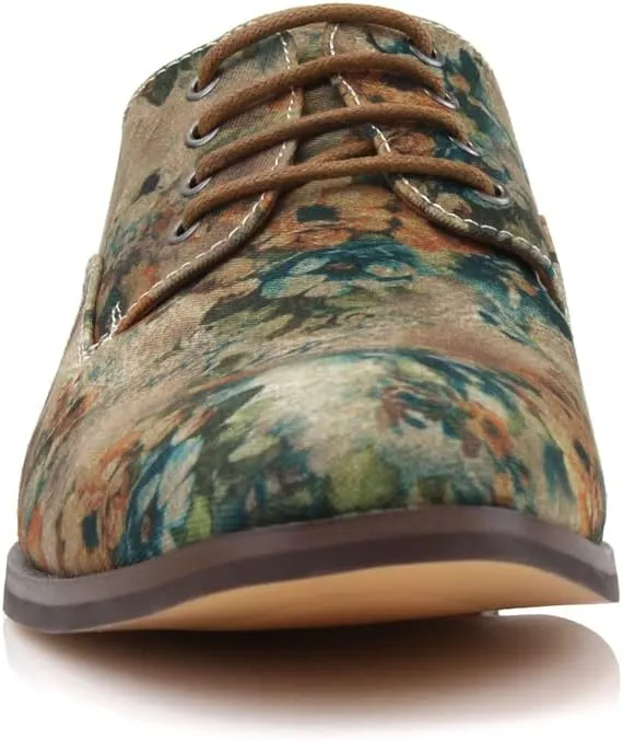 Polar Fox Men Casual Low-Tops Lace up Derby Dress Shoes