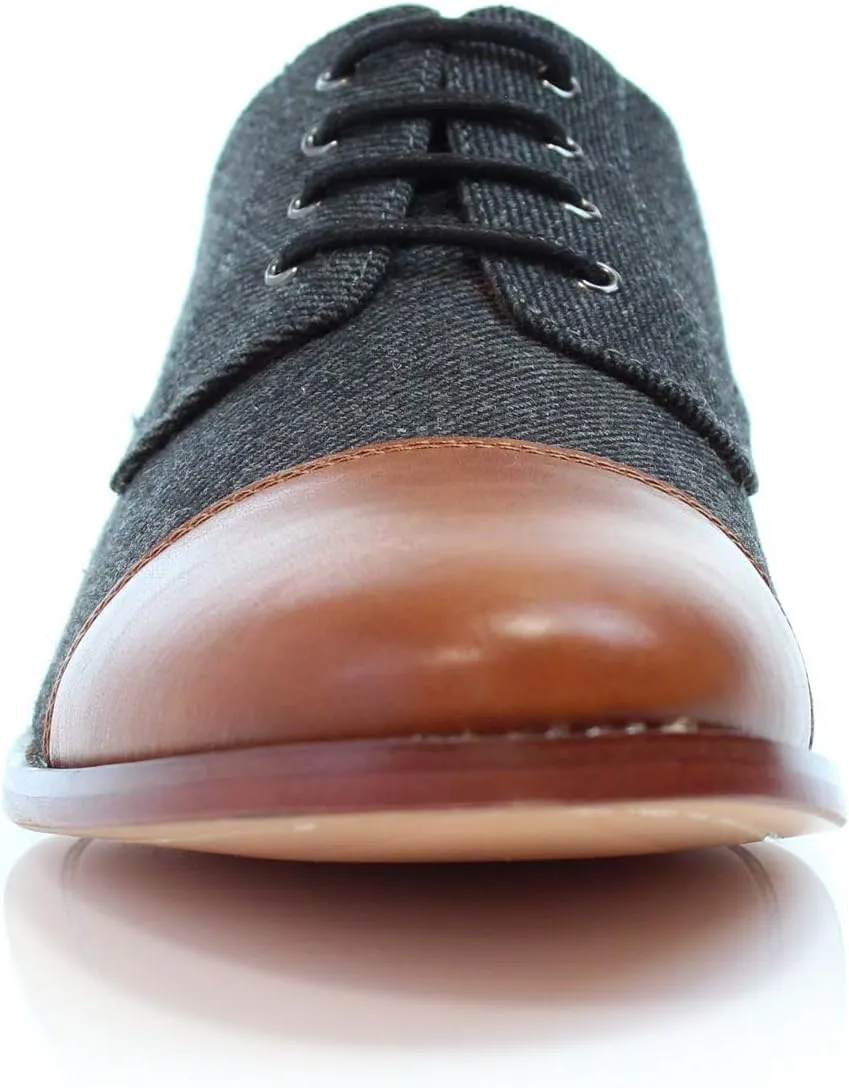 Polar Fox Men Casual Low-Tops Lace up Derby Dress Shoes