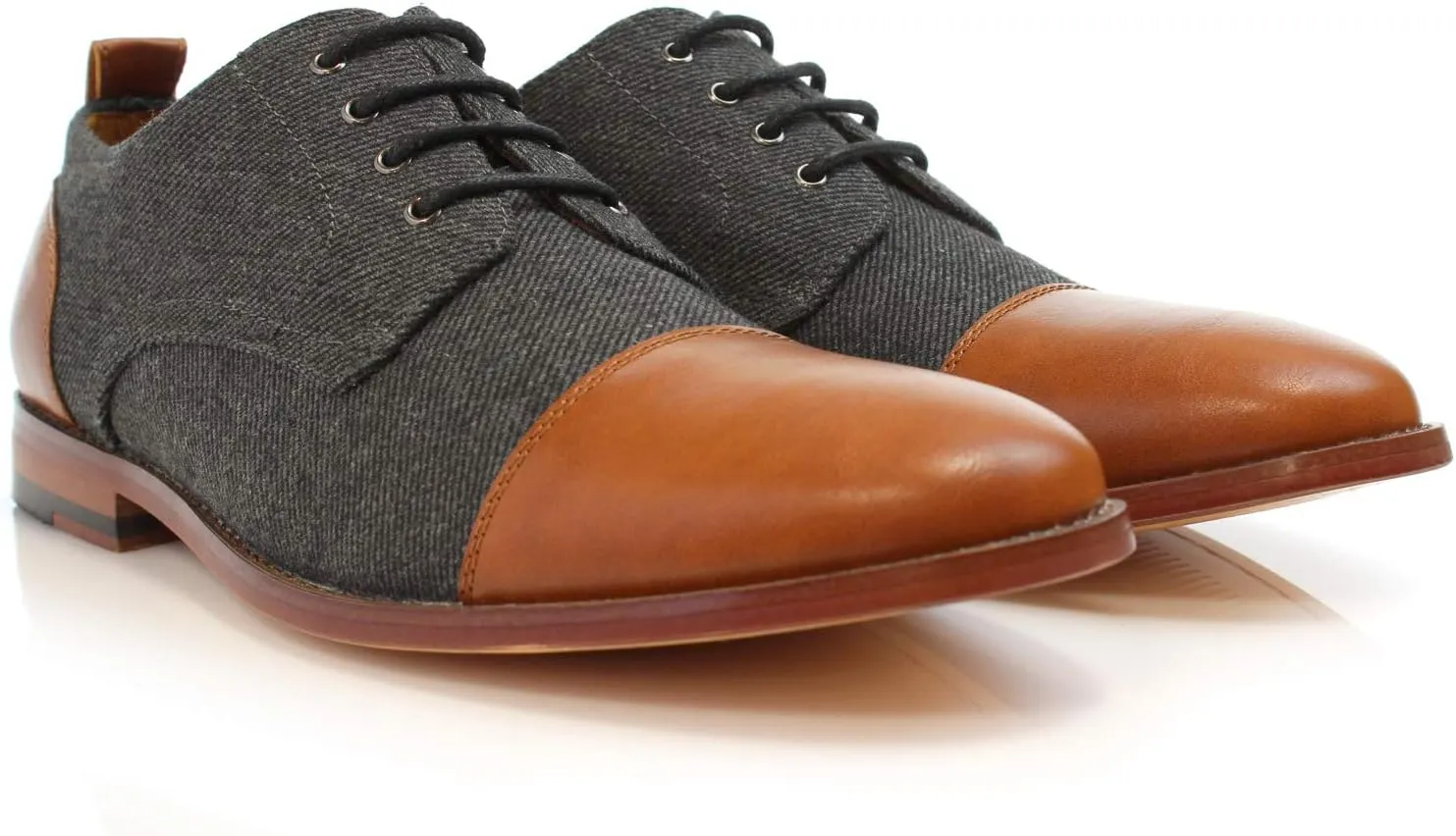 Polar Fox Men Casual Low-Tops Lace up Derby Dress Shoes