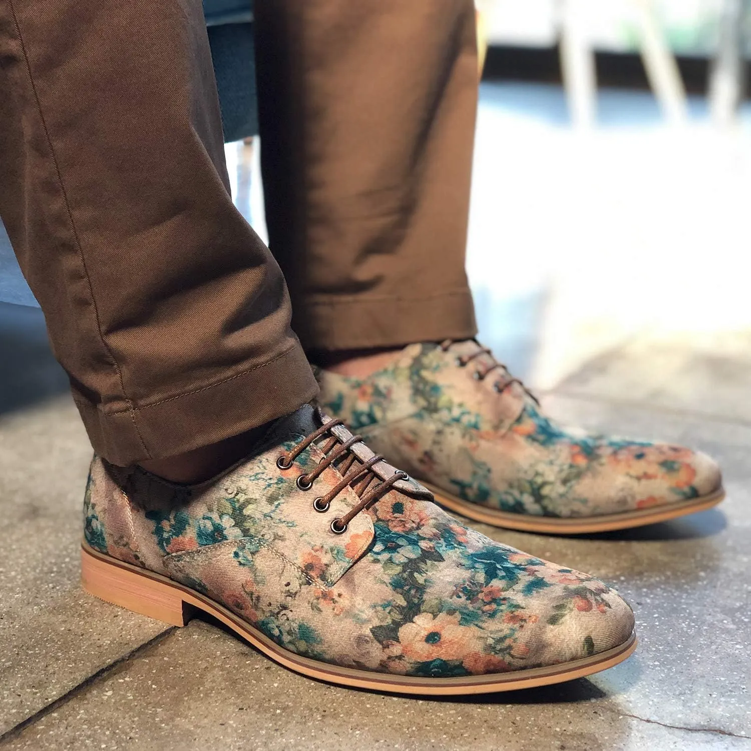 Polar Fox Men Casual Low-Tops Lace up Derby Dress Shoes
