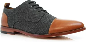 Polar Fox Men Casual Low-Tops Lace up Derby Dress Shoes