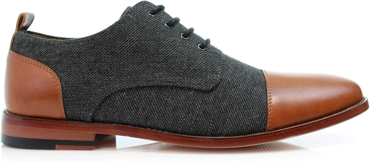 Polar Fox Men Casual Low-Tops Lace up Derby Dress Shoes