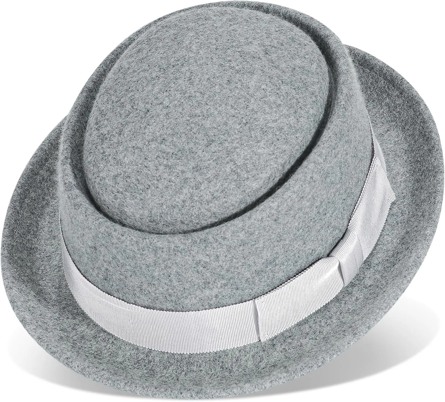 Pork Pie Hats for Men/Women, 100% Wool Felt Hat Stout Porkpie Breaking Bad Hat Flat Top Fedora Hats Boater Derby Crushable