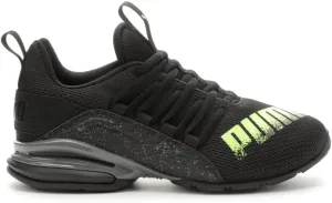 PUMA Axelion Trail 2 Jr Mesh Training Shoes, Black-Yellow, 6.5 US Big Kid