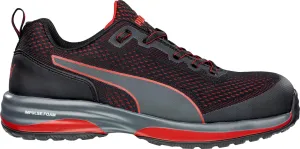 PUMA Men's Speek Blk Sneaker, Black-red, 10