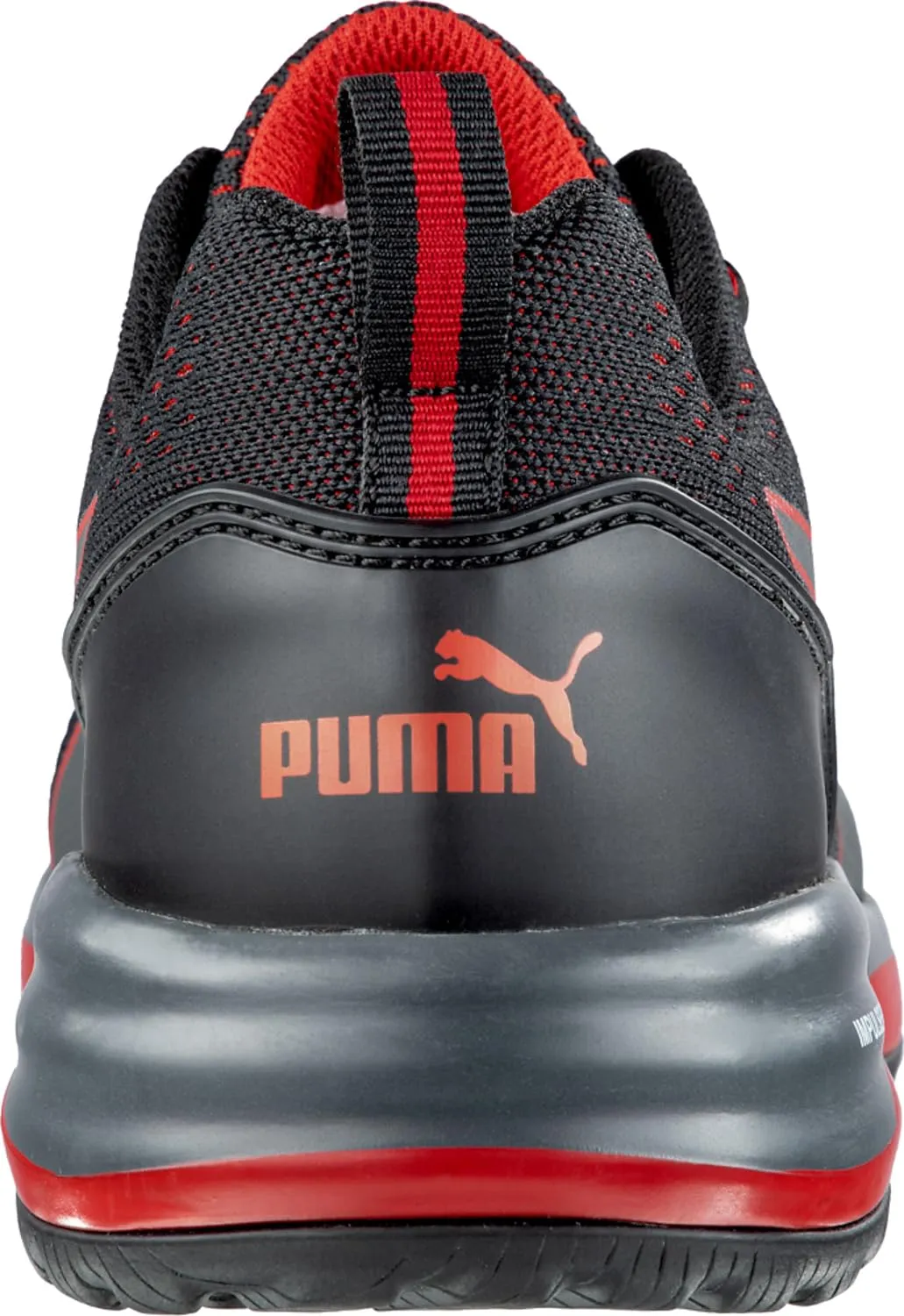 PUMA Men's Speek Blk Sneaker, Black-red, 10