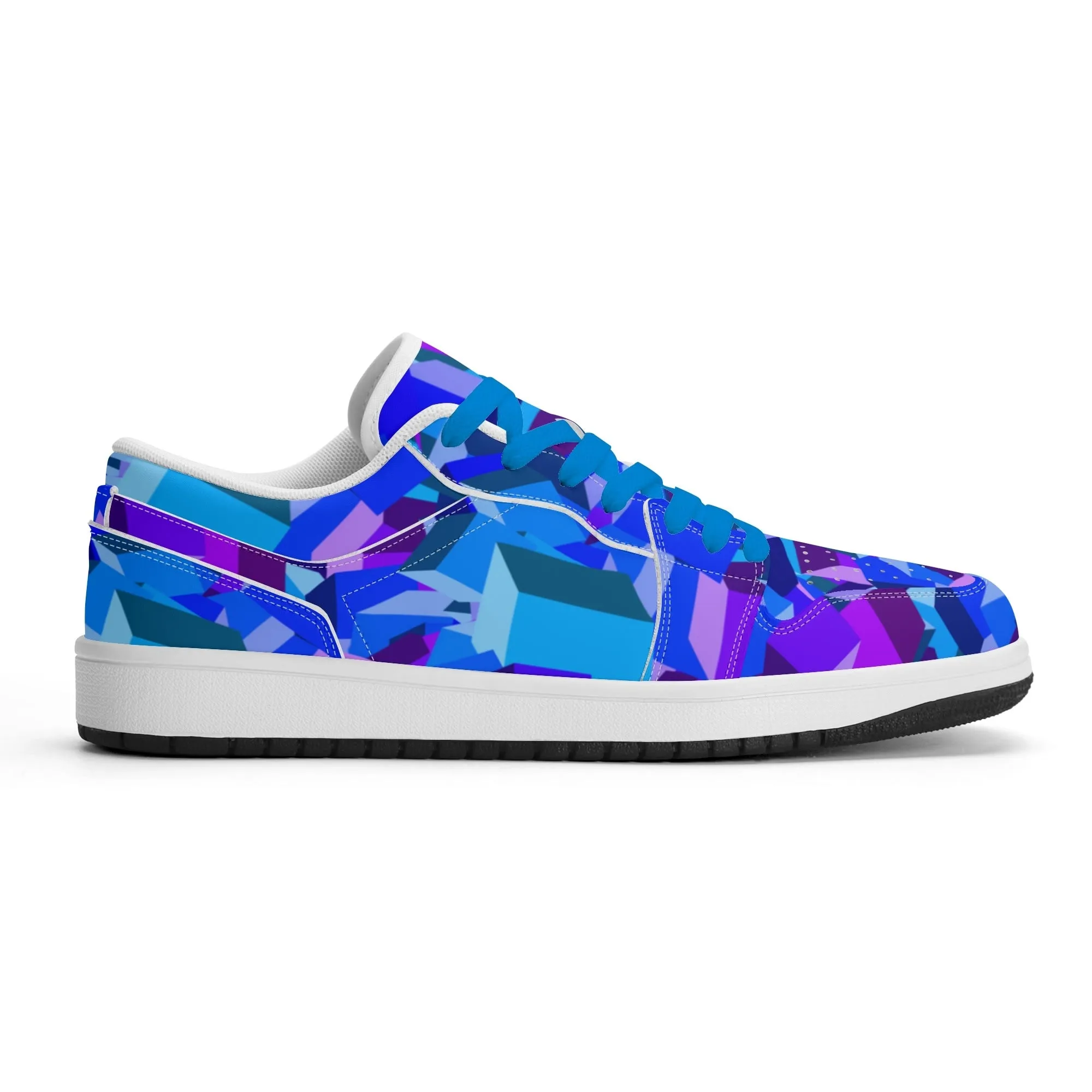 Purple Cube Low Top Leder Sneaker für Herren