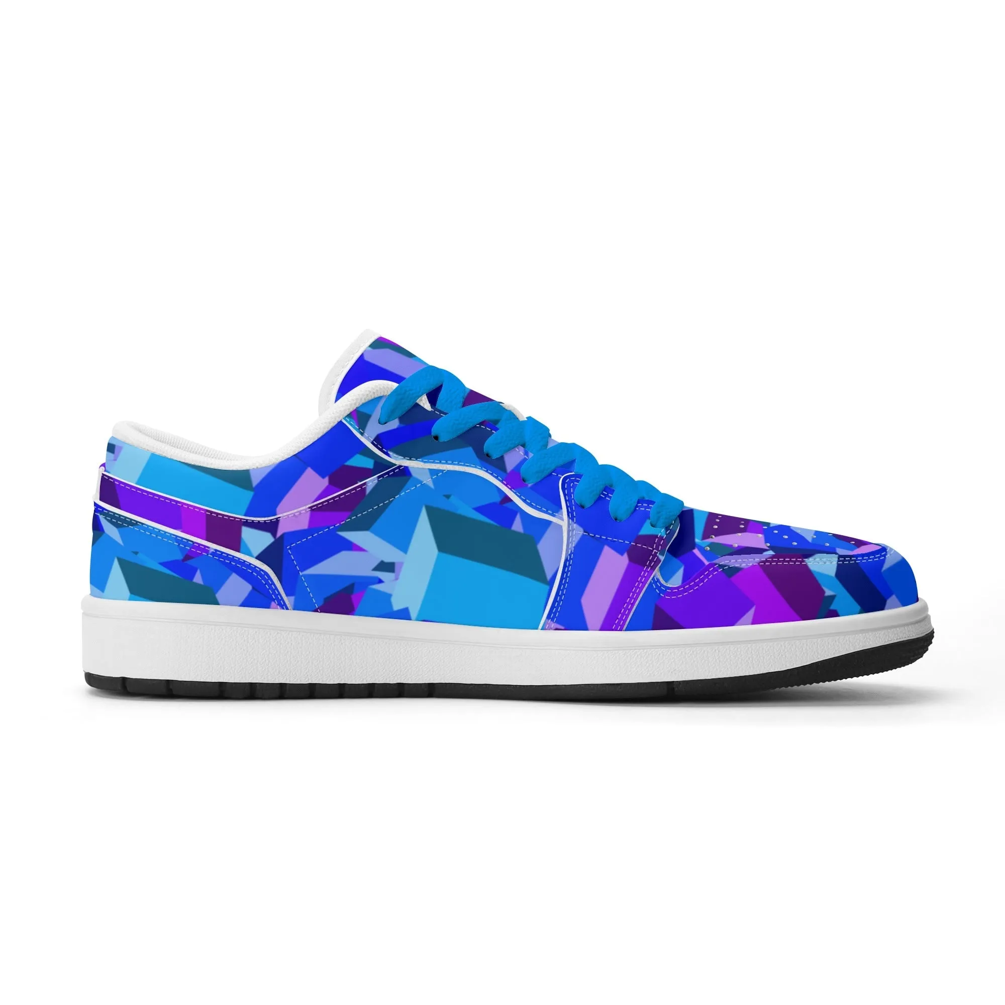 Purple Cube Low Top Leder Sneaker für Herren
