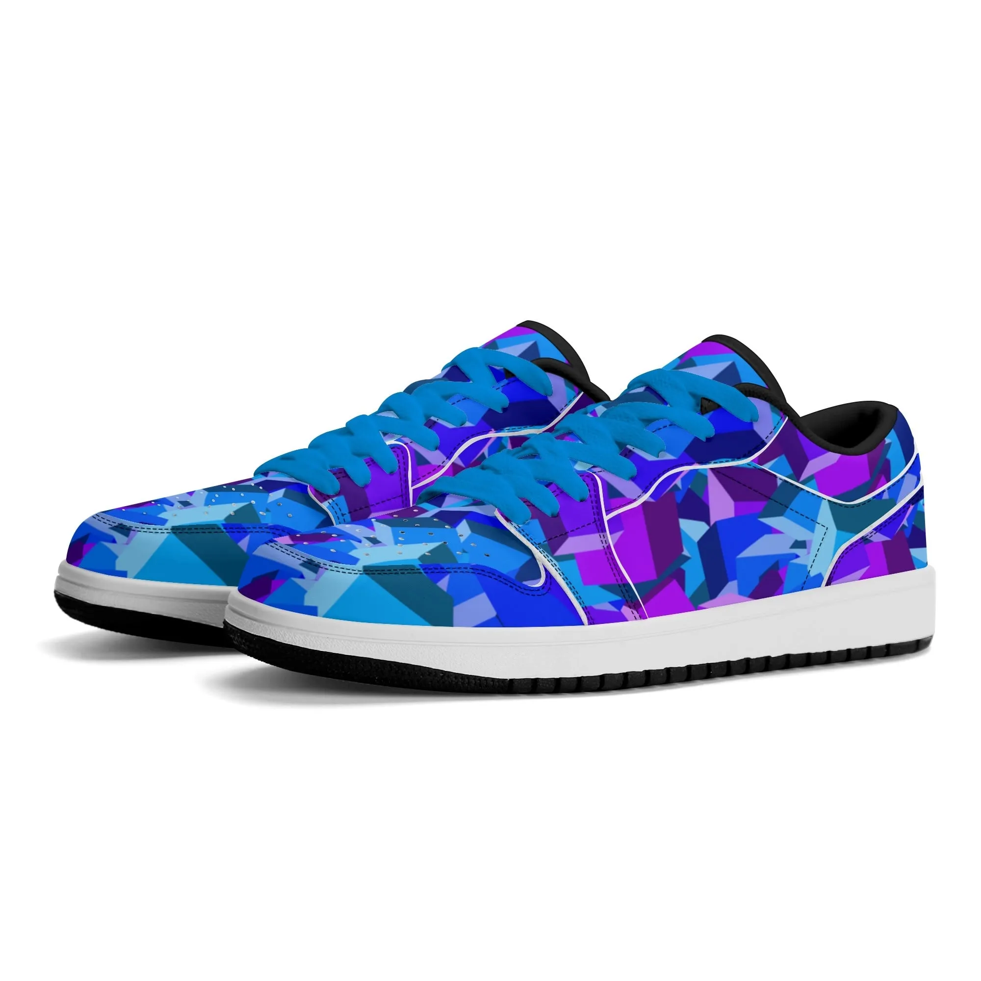 Purple Cube Low Top Leder Sneaker für Herren