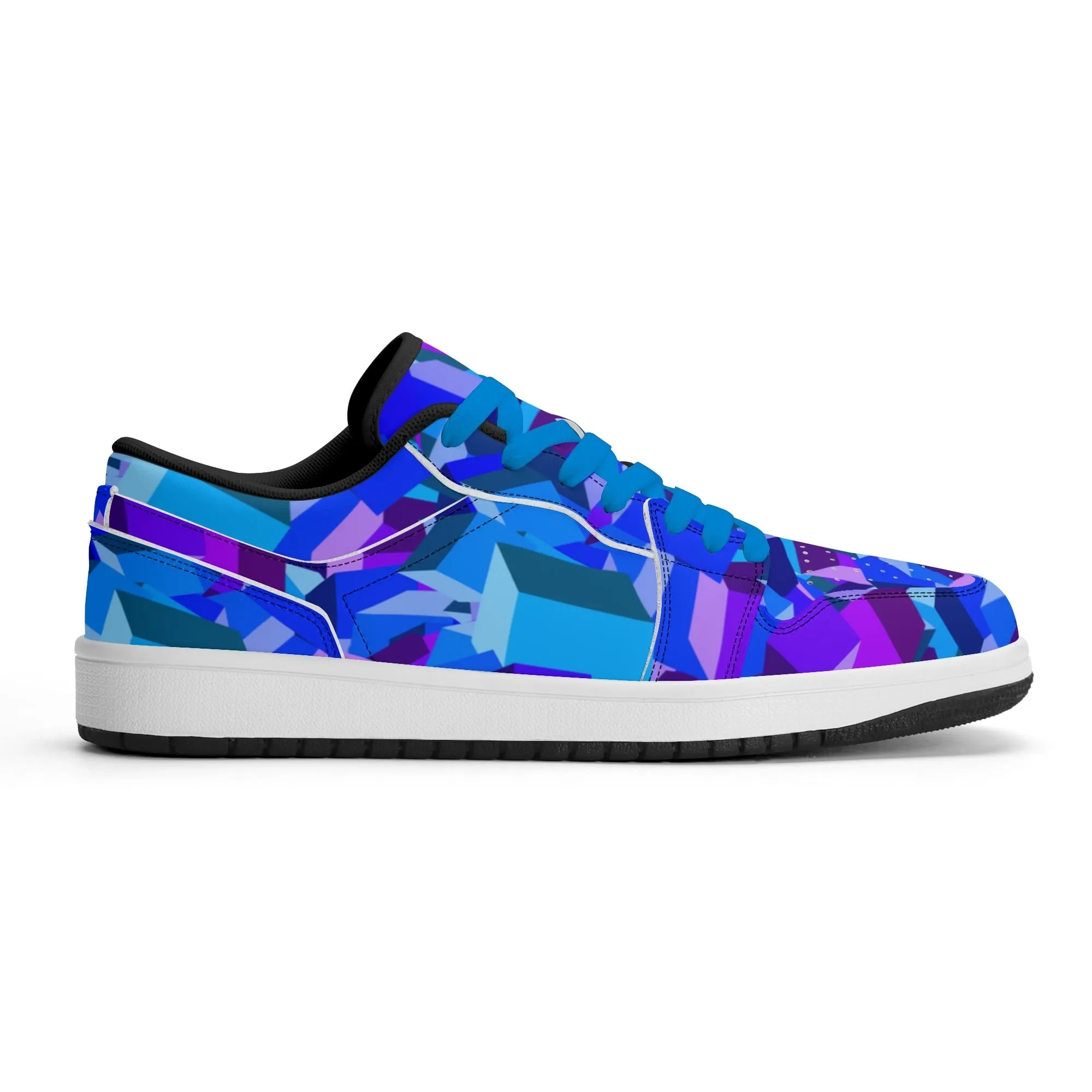 Purple Cube Low Top Leder Sneaker für Herren