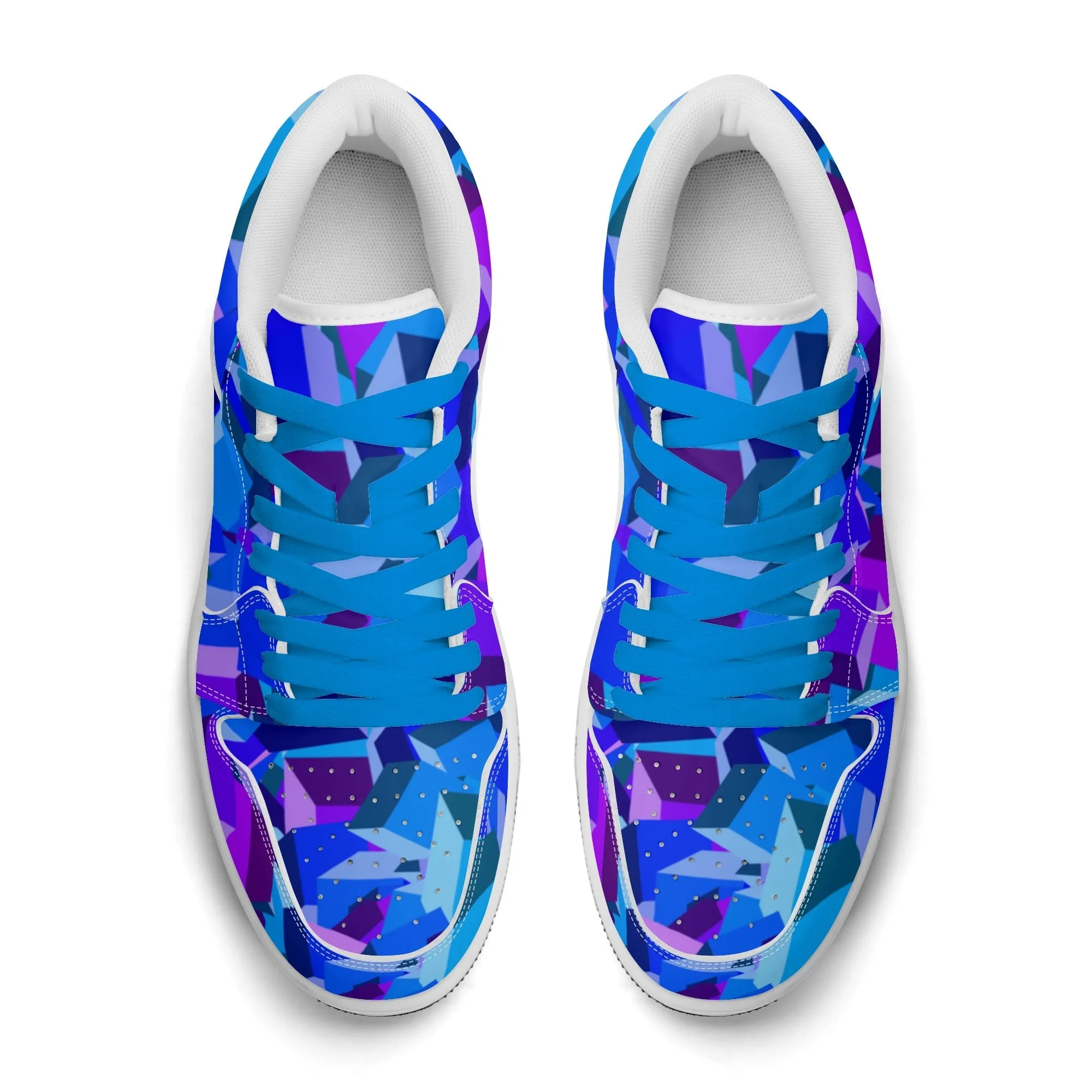 Purple Cube Low Top Leder Sneaker für Herren