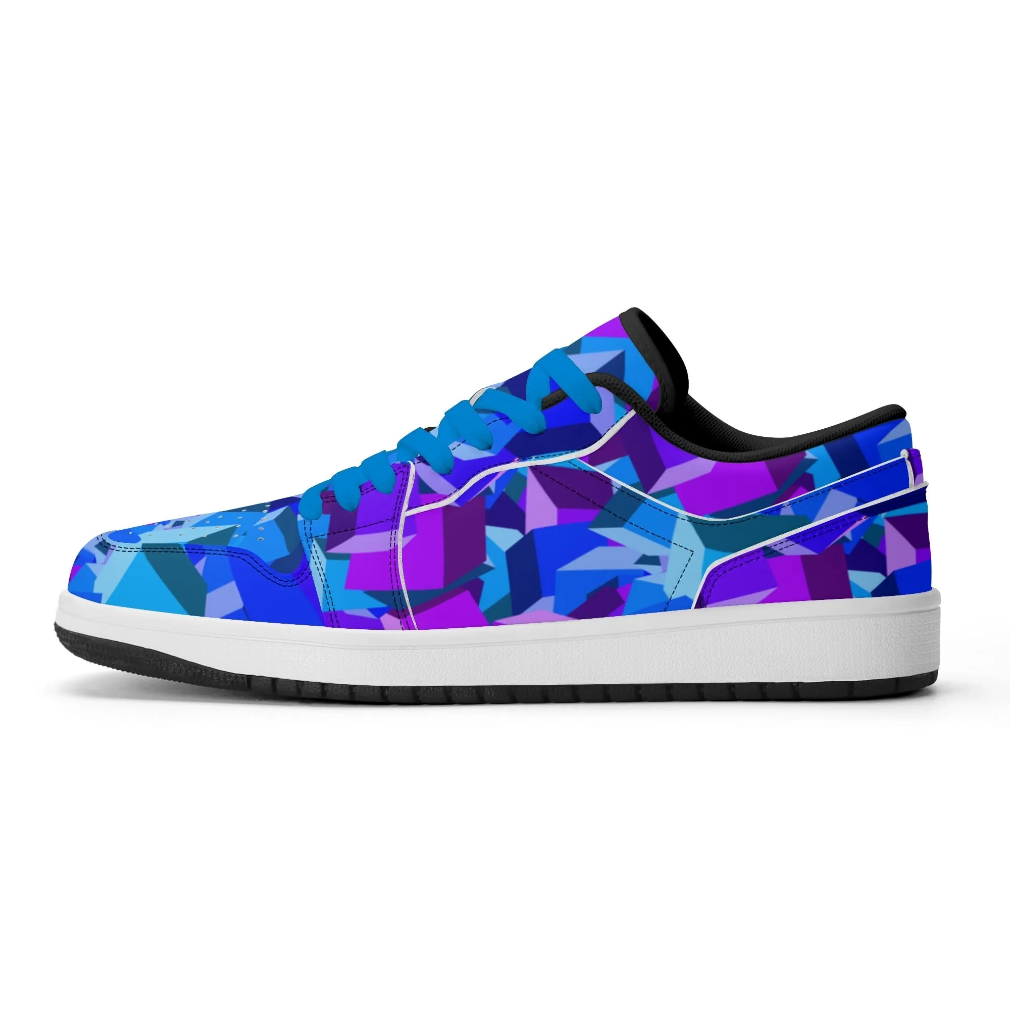 Purple Cube Low Top Leder Sneaker für Herren
