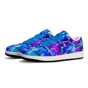 Purple Cube Low Top Leder Sneaker für Herren