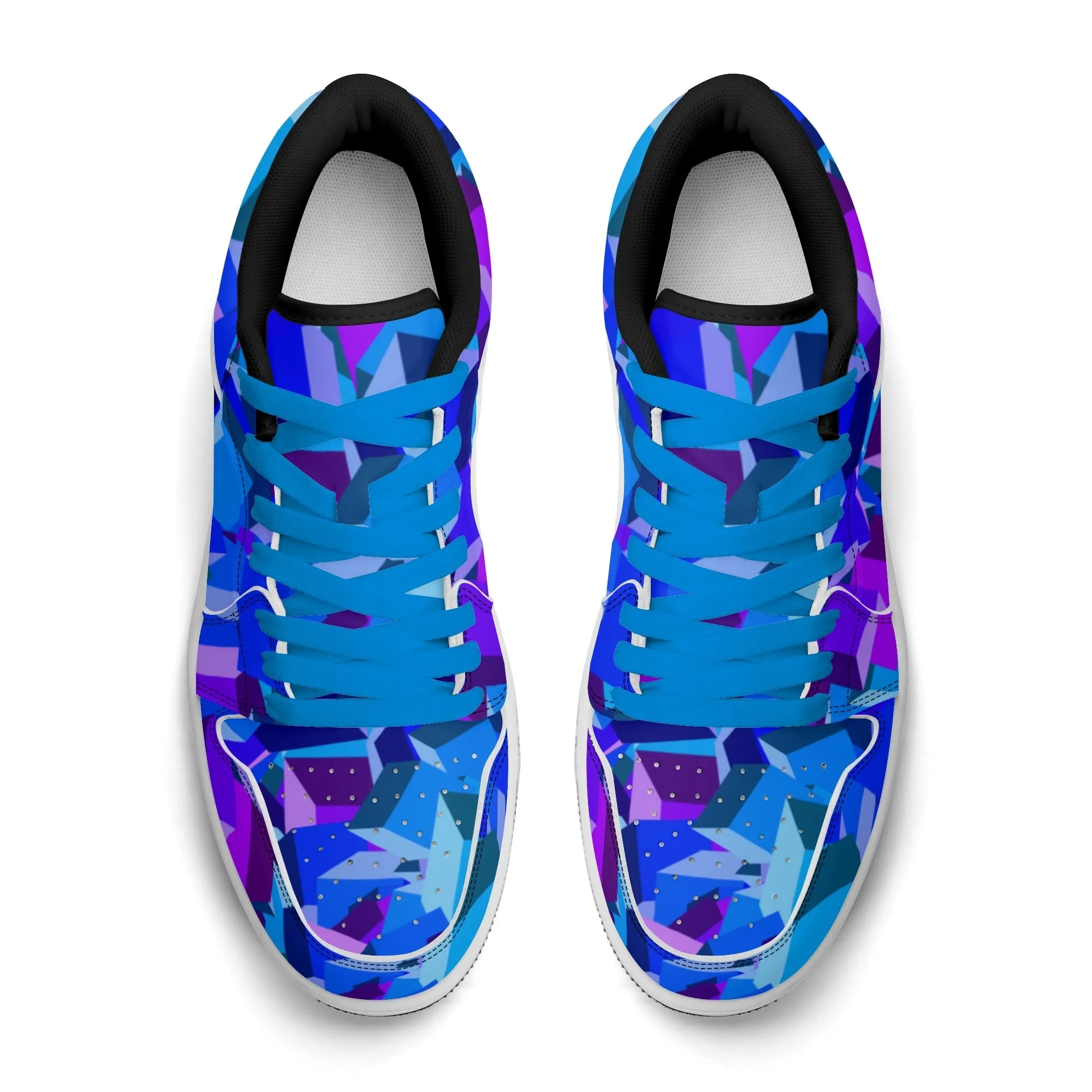Purple Cube Low Top Leder Sneaker für Herren